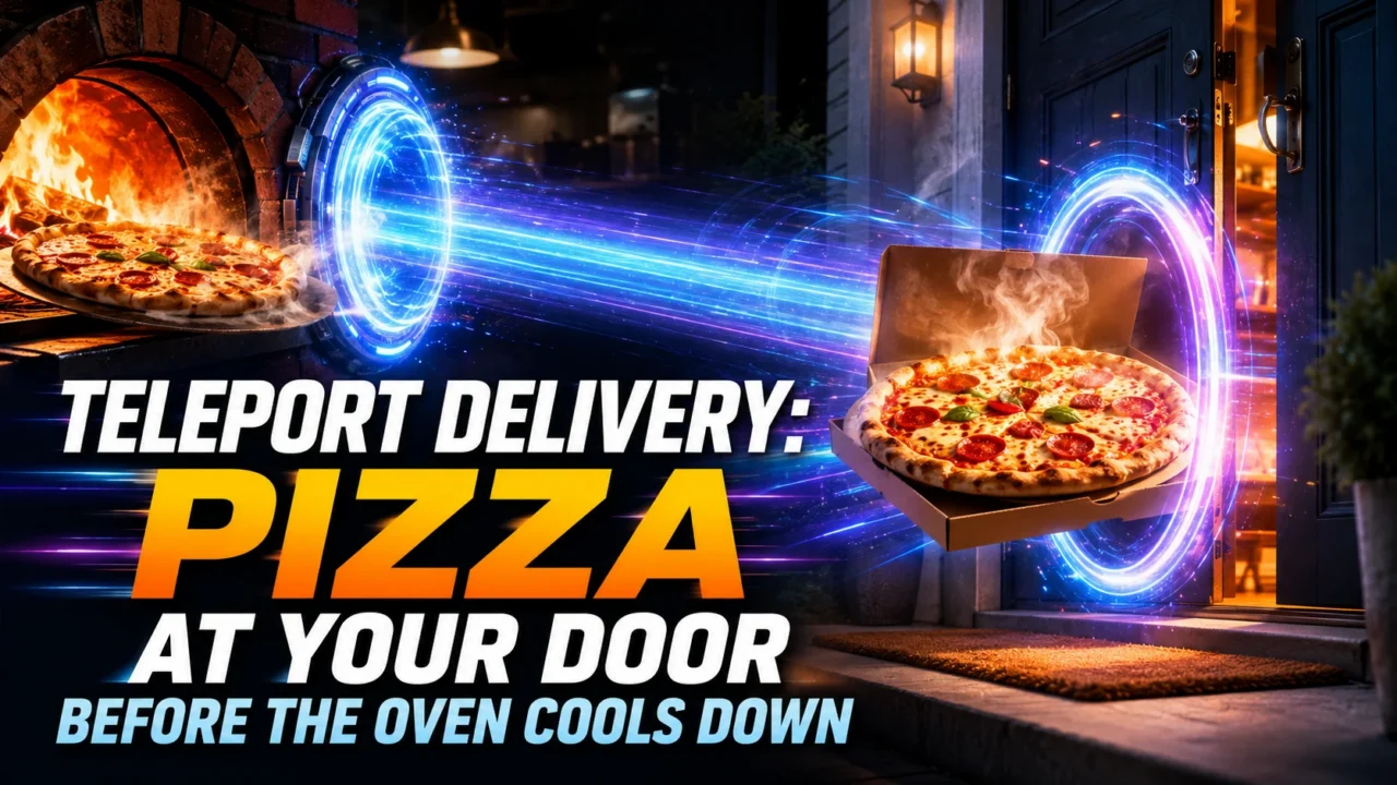 Teleport Delivery - Pizza at Your Door Before the Oven Cools Down