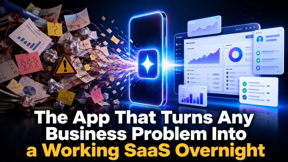 The App That Turns Any Business Problem Into a Working SaaS Overnight