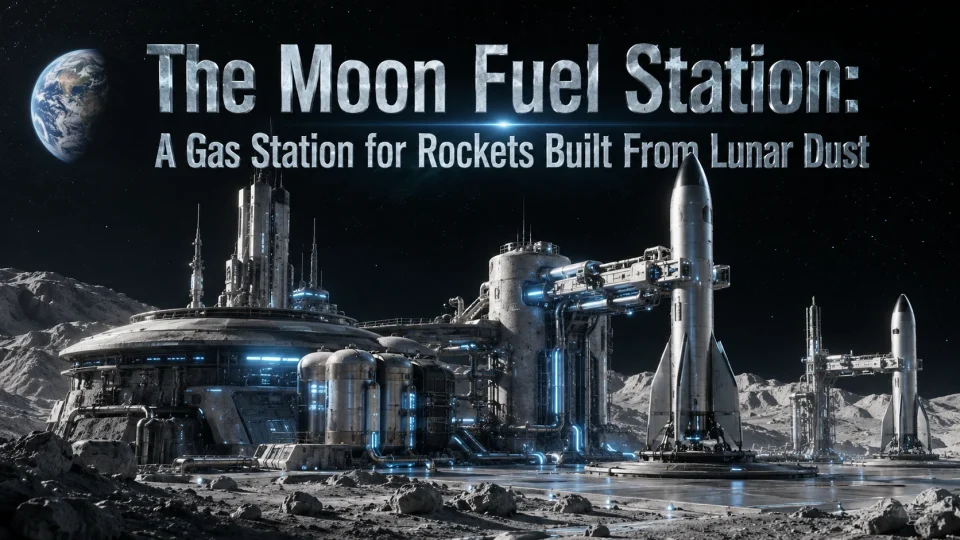 The Moon Fuel Station: A Gas Station for Rockets Built From Lunar Dust